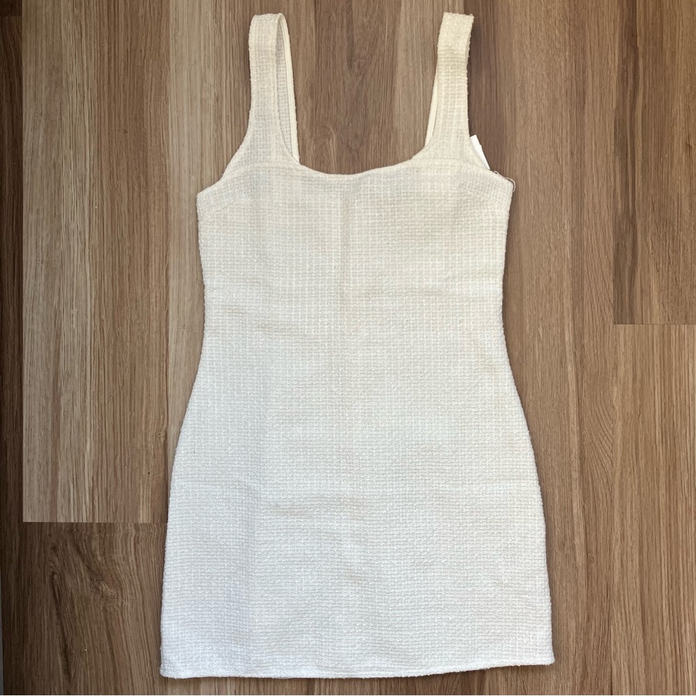 NWT H&M Textured White Mini Dress
